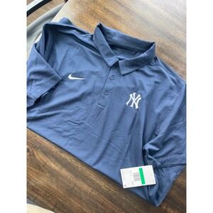 Nike New York Yankees Dri-FIT Polo Shirt Mens XL Navy Blue CI4470-419 MLB Golf
